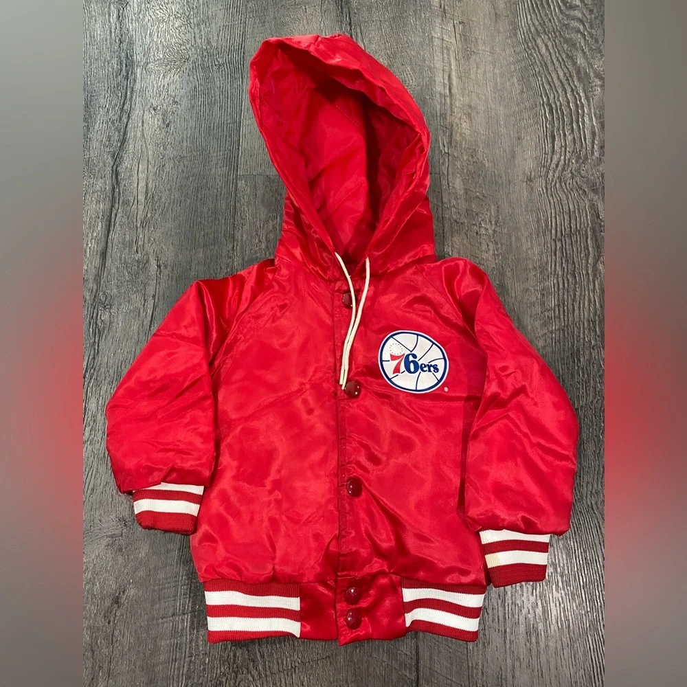 CHALK LINE Philadelphia 76ers Vintage Youth Toddler Bomber Jacket